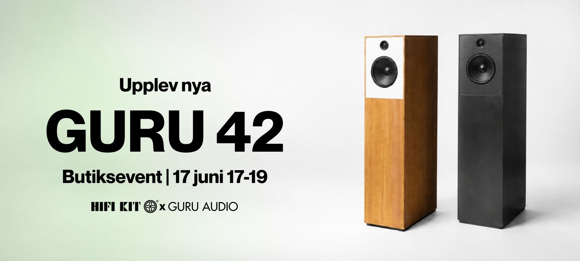 Välkommen till Hifi Kit den 17 juni kl. 17–19 när vi tillsammans med Guru Audio presenterar nya Guru 42 – den största modellen i serien.