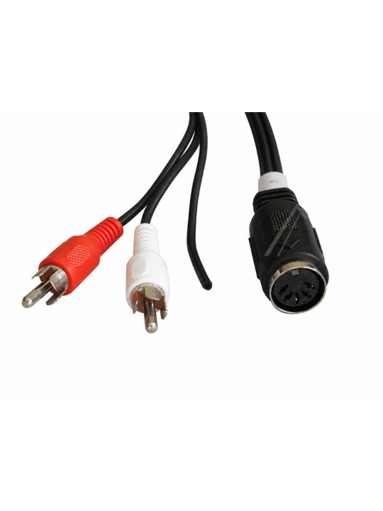 Skivspelaradapter 5-pol DIN till 2 x RCA